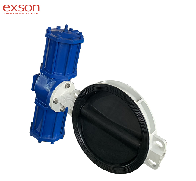 Pneumatic operated Butterfly Valve with fully EPDM lined